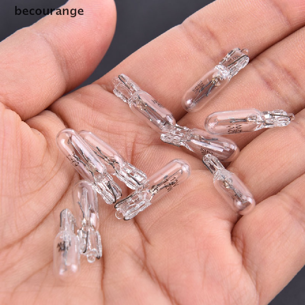 Set 10 bóng đèn thủy tinh 12V 1.2W T5 chuyên dụng cho bảng điều khiển xe ô tô tiện dụng