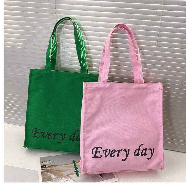 Túi tote túi vải canvas phong cách Hàn quốc có cúc bấm miệng ngăn phụ bên trong thời trang ulzzang-Haka store