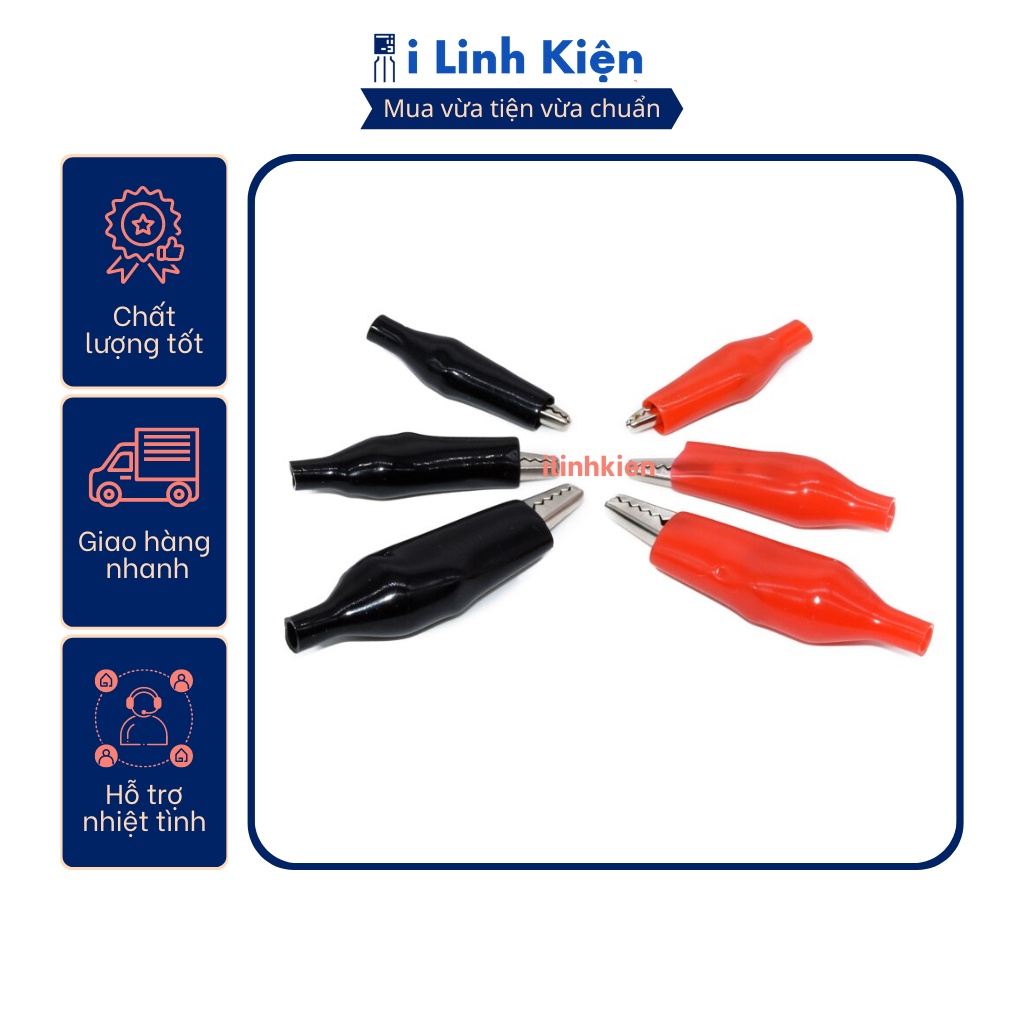 Đôi kẹp cá sấu lớn 45mm chất lượng tốt