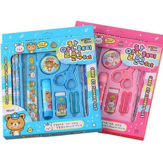 Bộ Đồ Dùng Học Tập 9 Món, Bộ Dụng Cụ Học Tập Cho Bé Trai Bé Gái Xinh Xắn