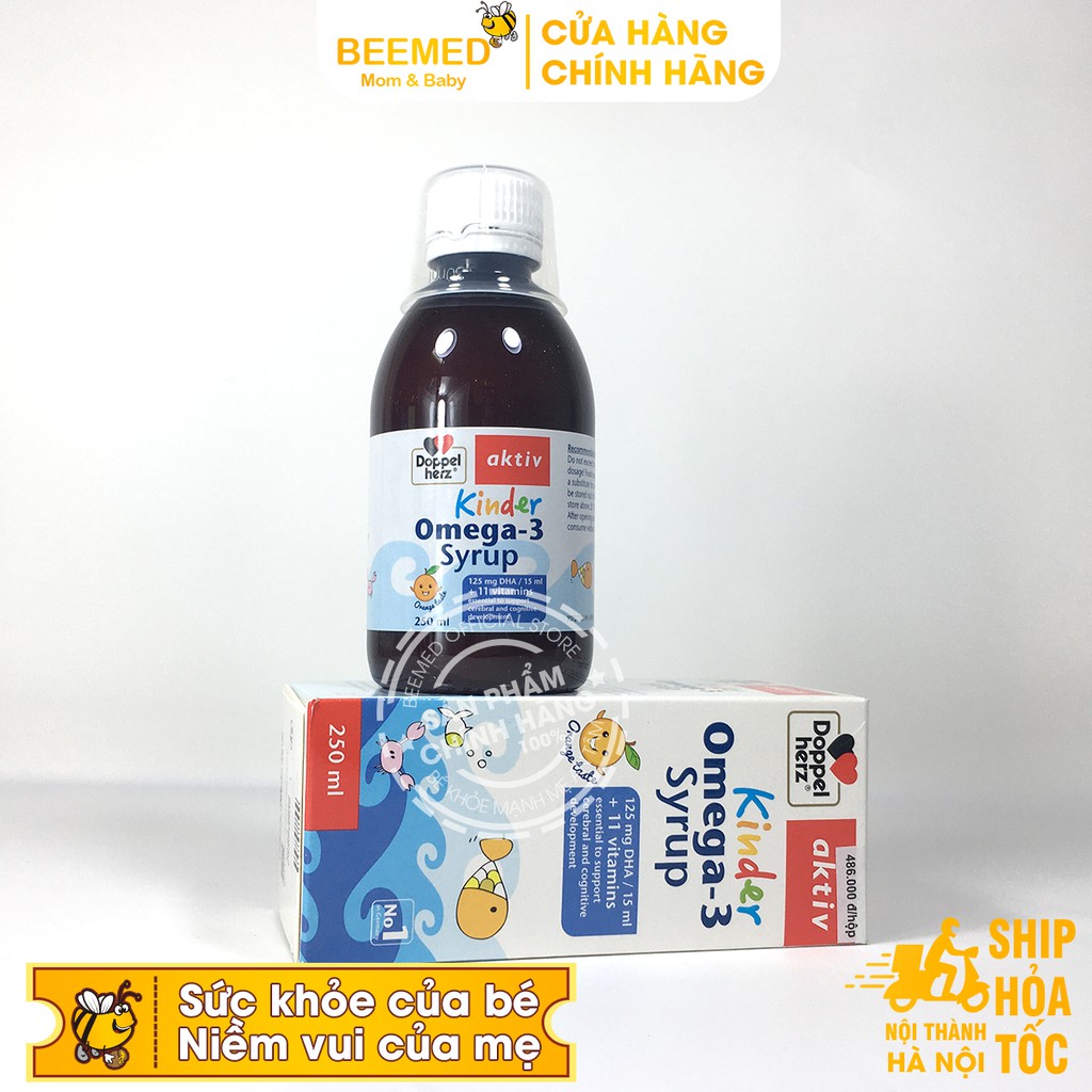 Kinder Omega 3 syrup Bổ sung Omega DHA cho bé từ dầu cá và vitamin