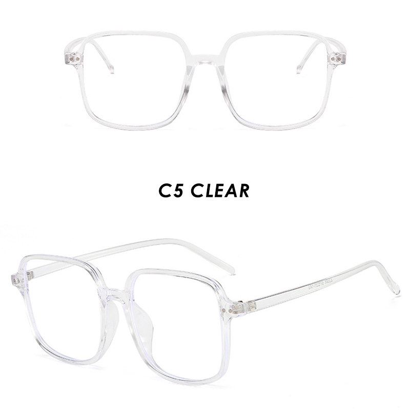 (Hàng Có Sẵn) Kính Mát Gọng Vuông Oversize Phong Cách Hàn Quốc
