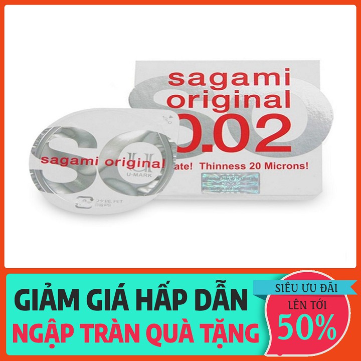 Bao cao su Sagami Original 0.02 hộp 1 chiếc( hàng chính hãng)