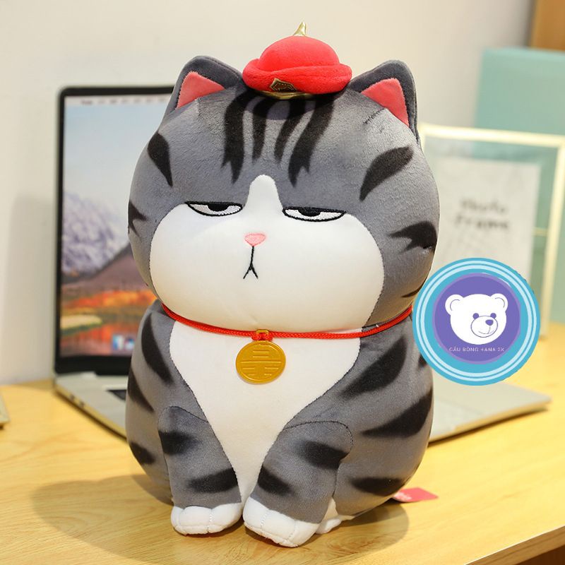 Gấu bông - Gấu Mèo Hoàng Thượng ngồi size bé  - Gấu Bông Hana