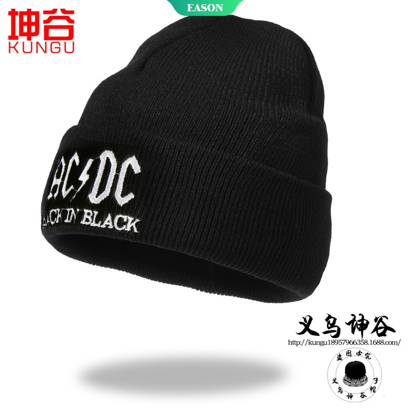 Mũ Len Thêu Chữ ACDC Phong Cách Hip Hop Cho Nam Và Nữ