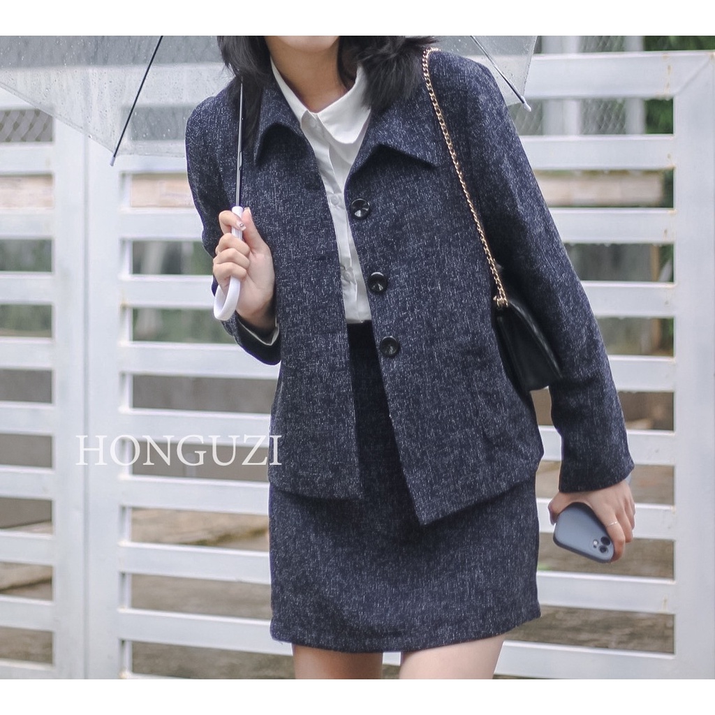 Set áo khoác (kèm chân váy) chất dạ - Alice Set