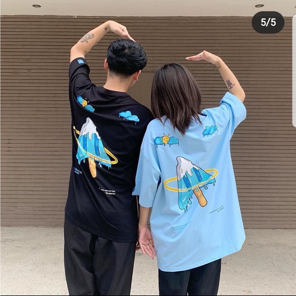 Áo Thun Cây Kem nam nữ from rộng unisex cao cấp bền màu 1Kenz