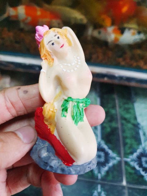 NÀNG TIÊN CÁ TRANG TRÍ HỒ CÁ NON BỘ CAO 7CM