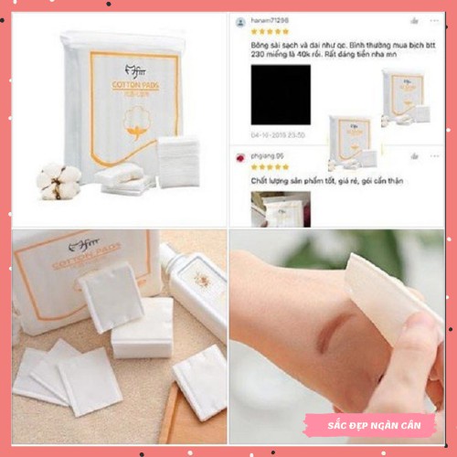 Bông Tẩy Trang 222 Miếng Cotton Pads, Bông tẩy trang Lameila 3 lớp Mềm Mịn Siêu Tiết Kiệm