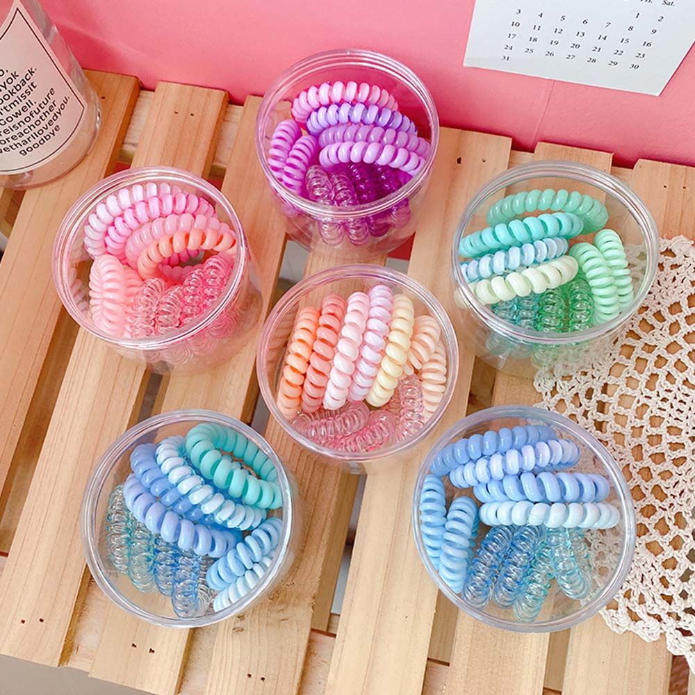Set 10 Dây Buộc Tóc Co Giãn Nhiều Màu Sắc Phong Cách Hàn Quốc Dễ Thương Cho Nữ