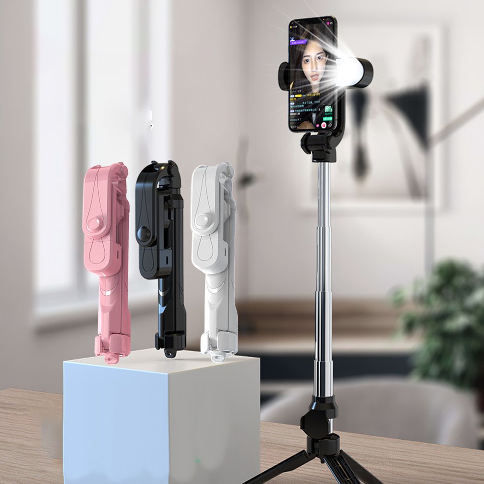 Gậy Tự Sướng Xoay 360 Độ Có Thể Điều Chỉnh Tích Hợp Đèn Led | BigBuy360 - bigbuy360.vn