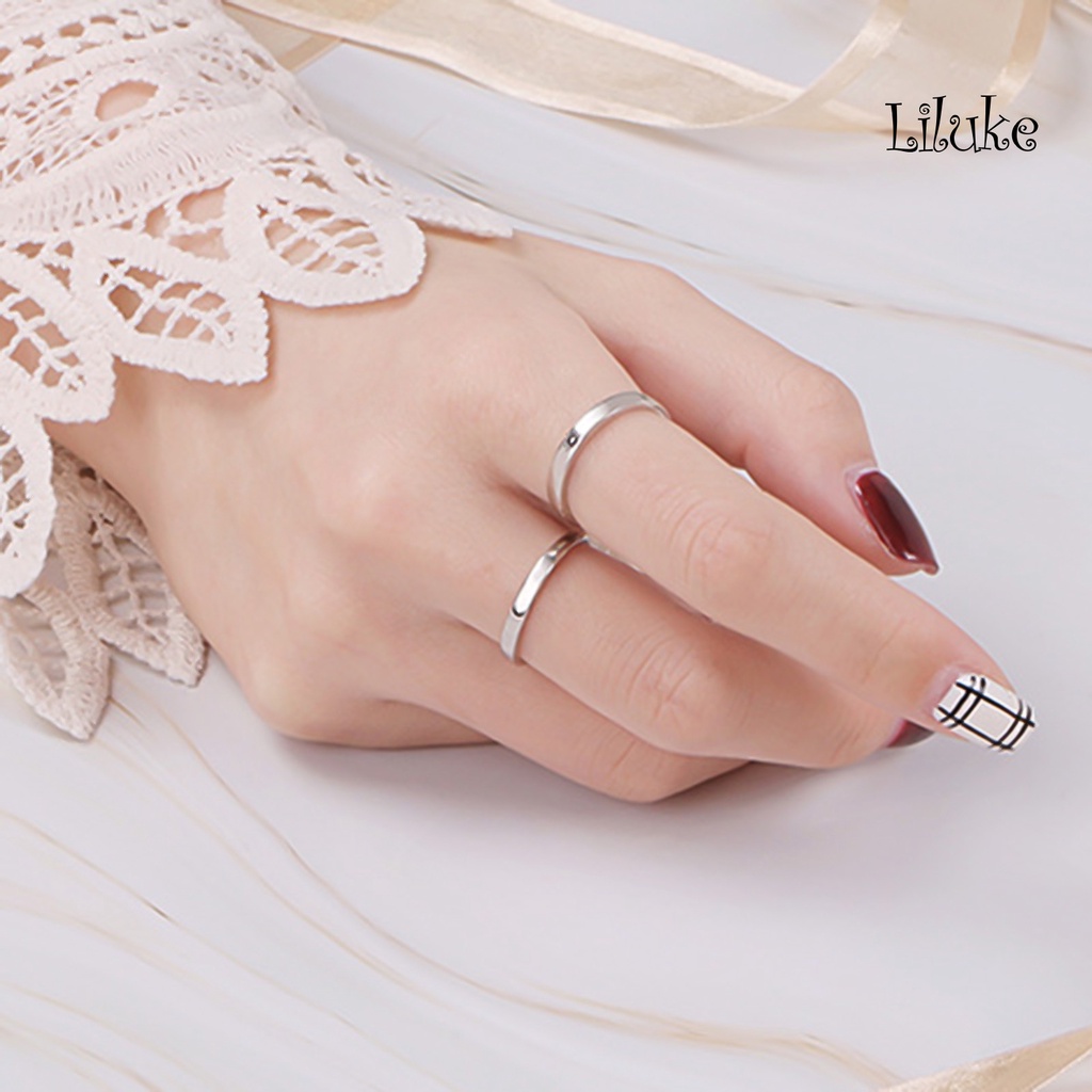 1 Cặp Nhẫn Đồng Chống Trầy Xước Có Thể Điều Chỉnh Kích Thước