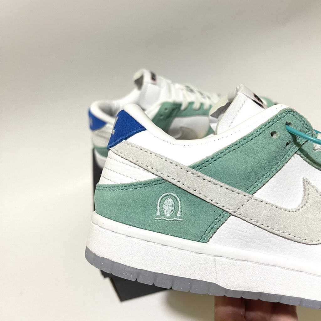Giày Jordan SB dunk xanh mint thấp cổ, giày JD SB xanh lá nỉ trắng cao cấp