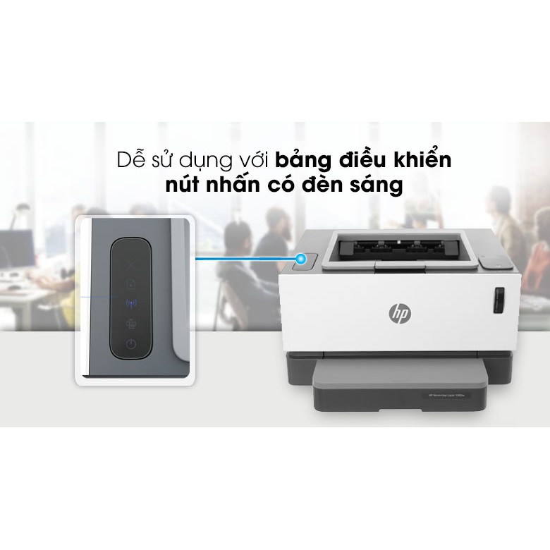 Máy in HP Neverstop Laser 1000W hàng mới chính hãng bảo hành 12 tháng nạp mực đơn giản không cần tháo hộp mực | BigBuy360 - bigbuy360.vn