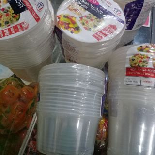 COMBO 5 LỐC HỘP 700ML NHỰA PP DẠNG TRÒN. HÀNG CAO CẤP KÈM NẮP ĐẬY