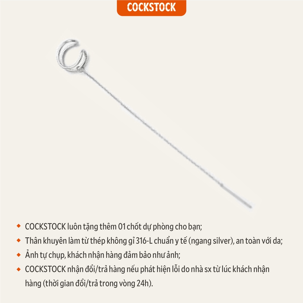 Khuyên kẹp tai dây mảnh Slim Chain Earcuff CockStock