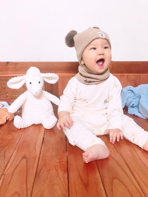 [VIDEO ẢNH THẬT] Set mũ len kèm khăn cổ cho bé