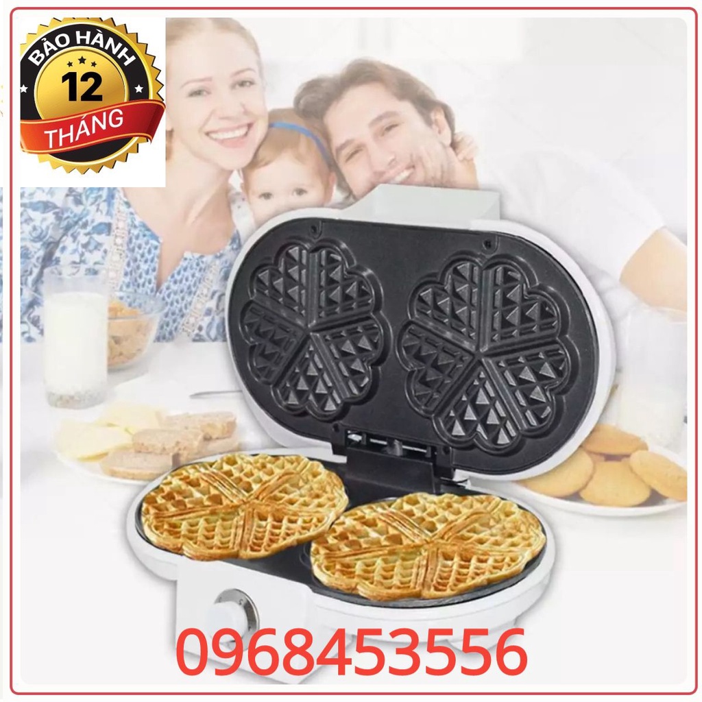 Máy Làm Bánh Waffle, bánh tổ ong, bánh kep Đôi