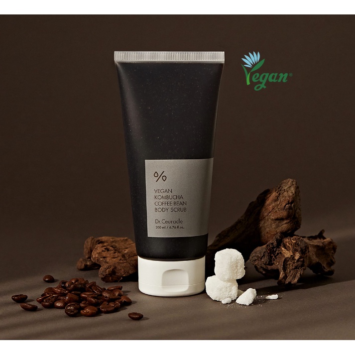 Tẩy da chết body cà phê DR.CEURACLE VEGAN KOMBUCHA COFFEE BEAN BODY SCRUB