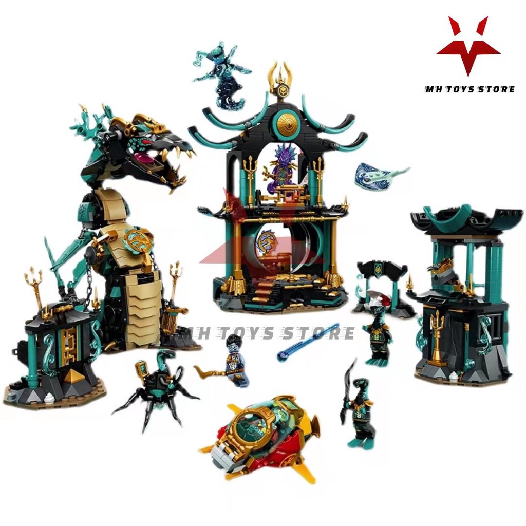 Đồ chơi xếp hình lắp ráp bela ninja 60085 - 1096 chi tiết - bộ sưu tập ninja căn cứ bí mật dưới đại dương