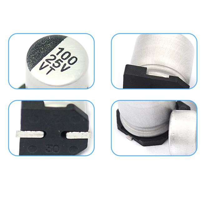 Set 20 tụ điện nhôm Smd 50v 1uf 2.2uf 3.3uf 4.7uf 10uf 22uf 33uf 47uf 100uf 220uf 330uf 470uf thiết kế chuyên dụng