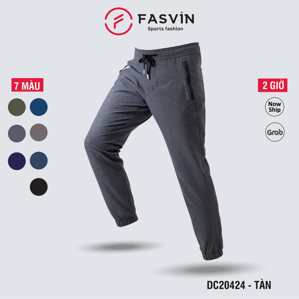 Quần thể thao nam Fasvin DC20424.HN gấu bo vải gió chun 01 lớp thể thao cao cấp.