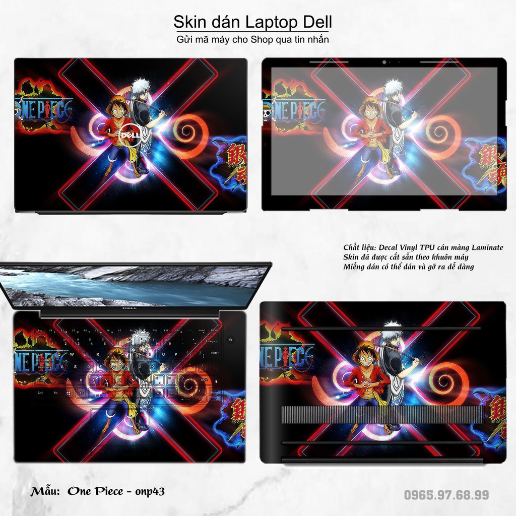 Skin dán Laptop Dell in hình One Piece _nhiều mẫu 24 (inbox mã máy cho Shop)