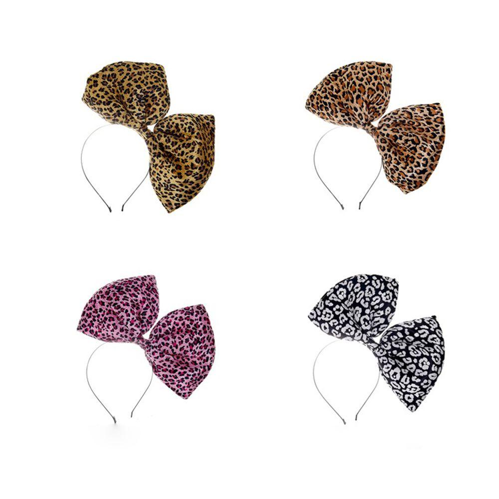 Băng Đô Nơ In Họa Tiết Da Báo Dễ Thương Dành Cho Nữ