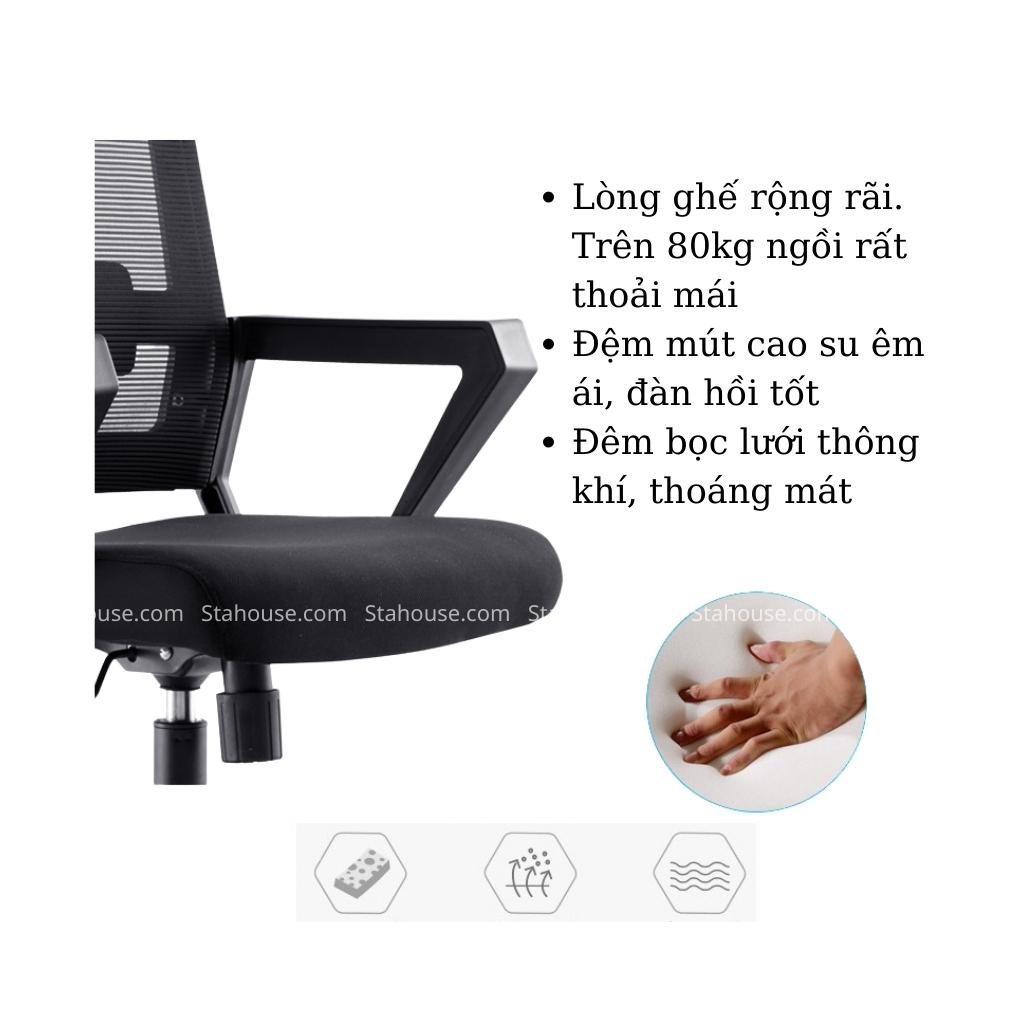 Ghế Văn Phòng Tựa Đầu Chân Xoay, Ghế Công Thái Học Stahouse Official Chair HNGVP-GD403
