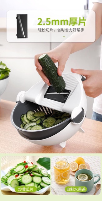 BỘ RỔ ĐA NĂNG NHÀ BẾP 7 LƯỠI NẠO VÀ PHỤ KIỆN CAO CẤP