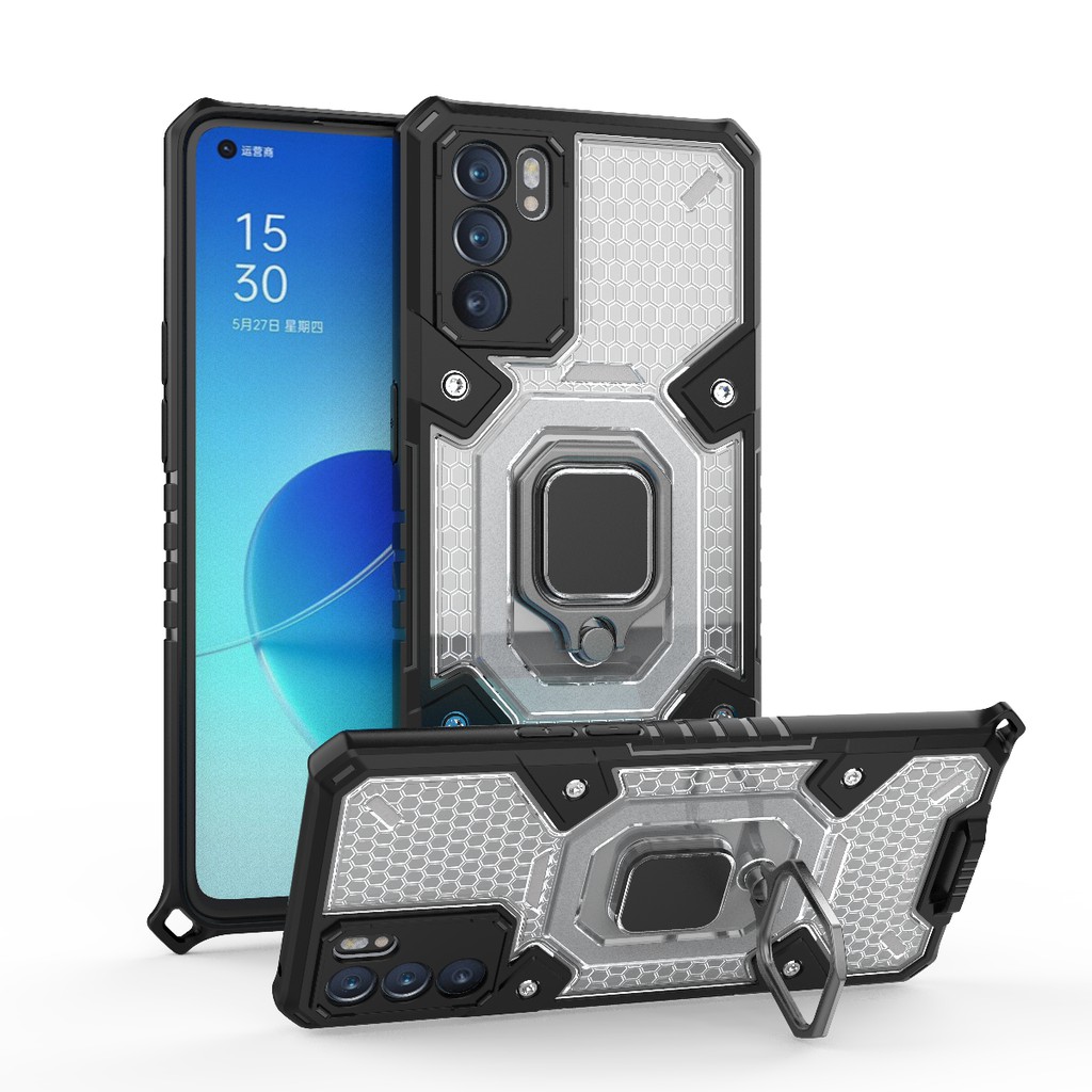 Ốp lưng Oppo Reno 6 6G tổ ONG IRING không gian mới chống sốc giá đỡ xem phim cao cấp