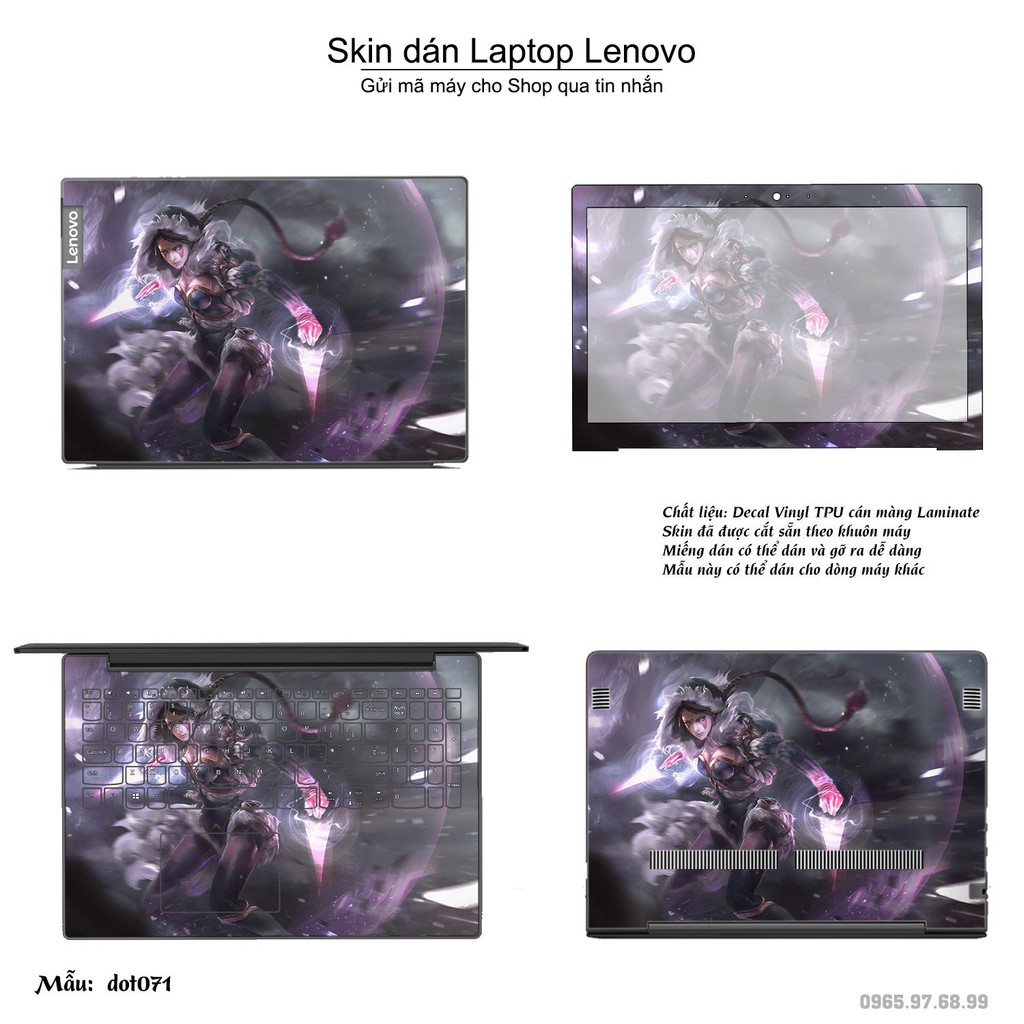 Skin dán Laptop Lenovo in hình Dota 2 nhiều mẫu 12 (inbox mã máy cho Shop)