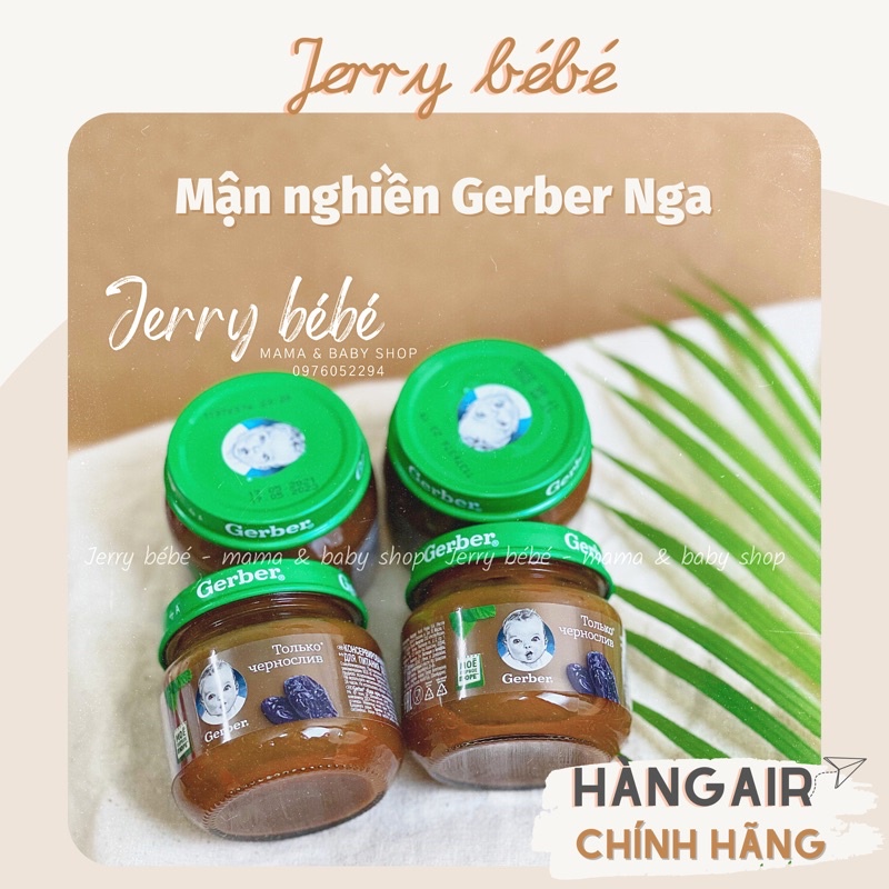 [Hàng Air Chính Hãng] Mận đen nghiền Gerber Nga 80g