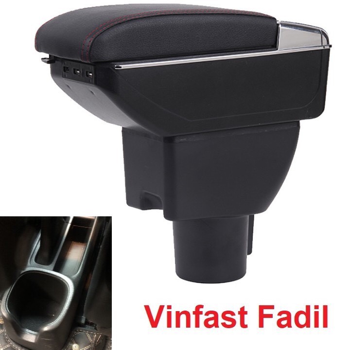 Hộp tỳ tay Vinfast fadil cao cấp, tích hợp cổng USB