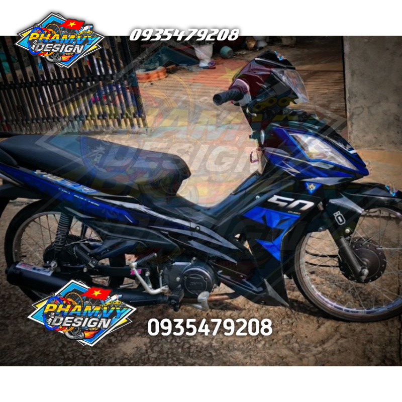 Tem galaxy xanh thiết kế