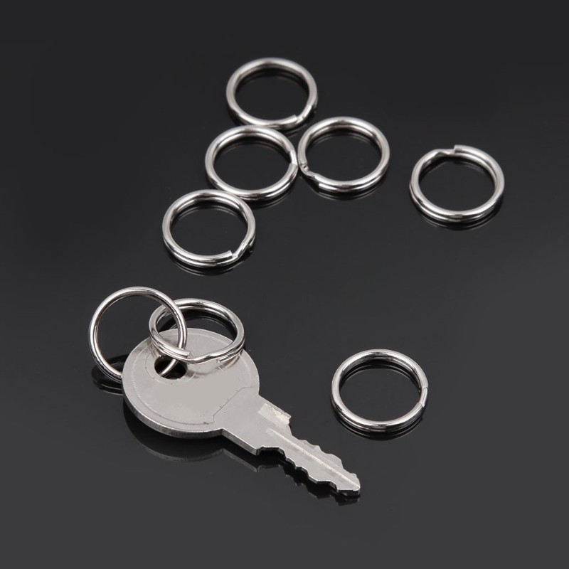 Bộ 30 cái vòng nối móc khóa bằng inox EDC 15mm