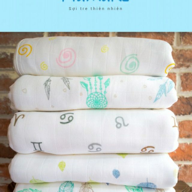 Set 3 khăn tắm sợi tre MAMARU 90*90