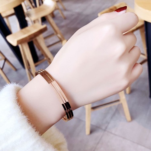 Bộ 3 Chiếc Vòng Tay Tròn Titan Ko Han Rỉ TT 3675