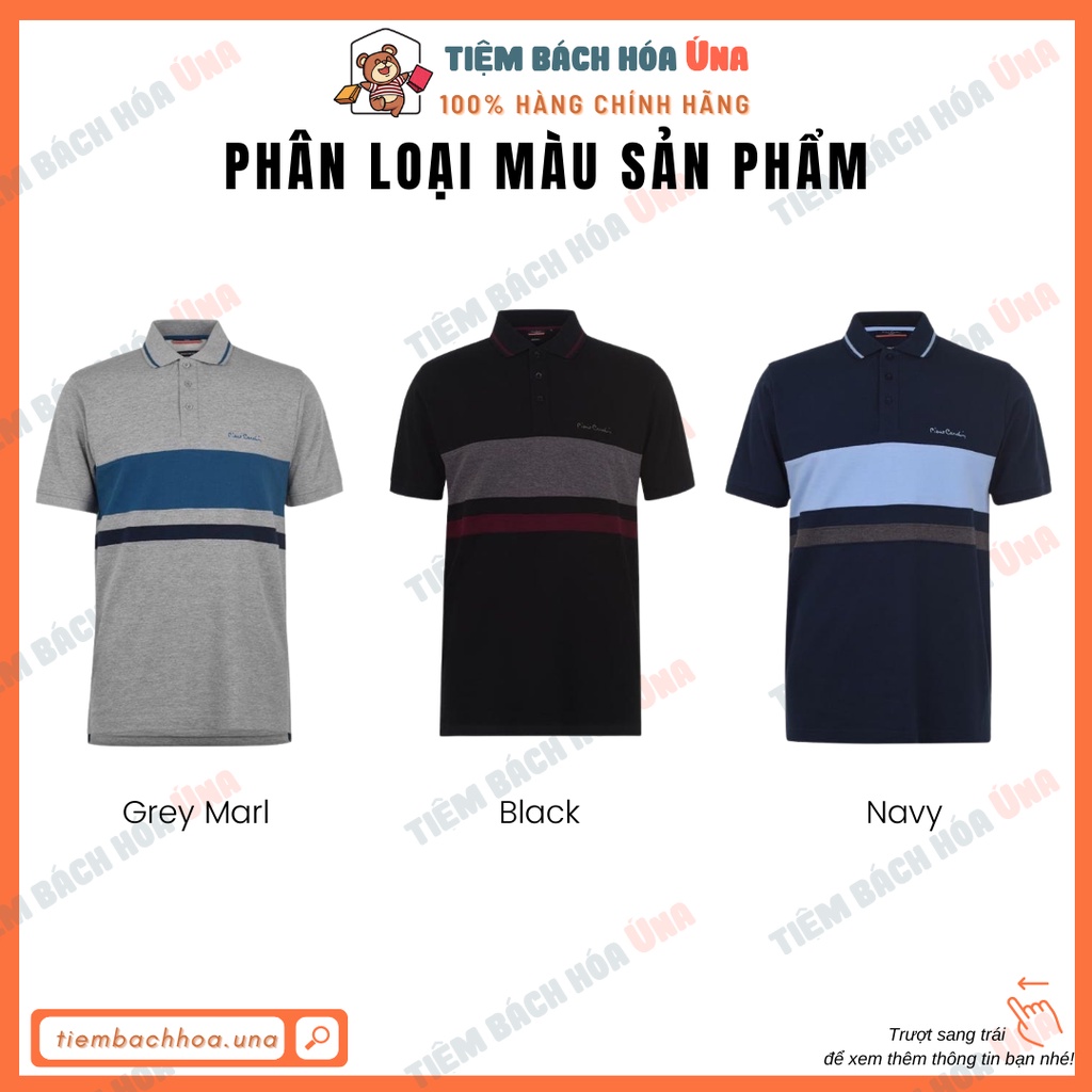 Áo thun nam polo Pierre Cardin 3 sọc cao cấp