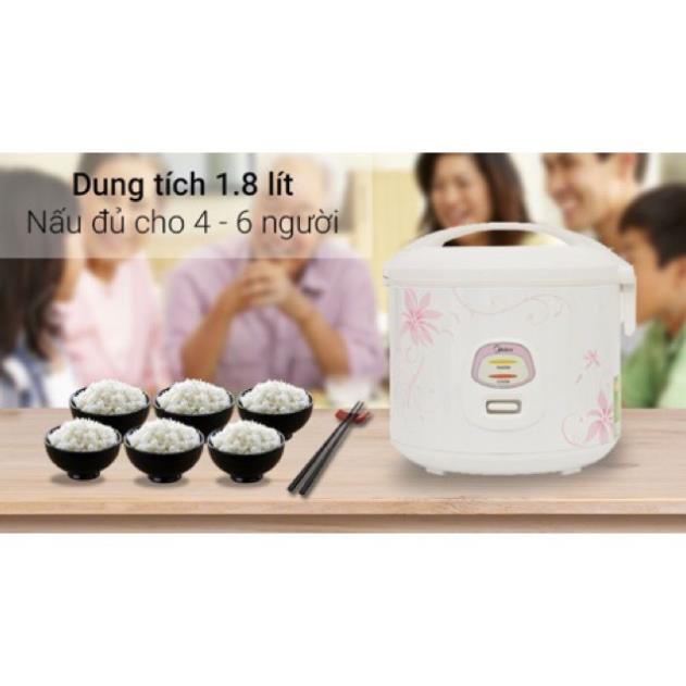 [Free ship] Nồi Cơm Điện Midea MR-CM18SQ BH 12 tháng