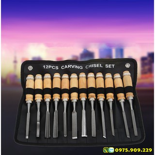 Bộ 12 Mũi Dao Đục Gỗ, Khắc Gỗ