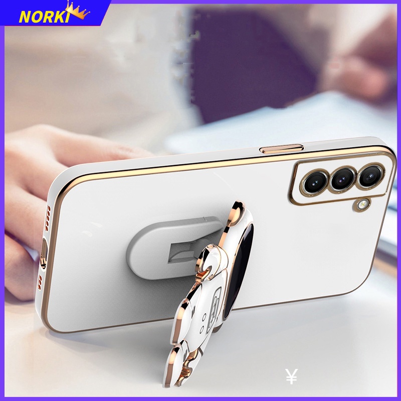 Ốp Điện Thoại Silicone Mềm Có Giá Đỡ Hình Phi Hành Gia Cho Samsung S22 S21 Plus Ultra S20FE S21FE