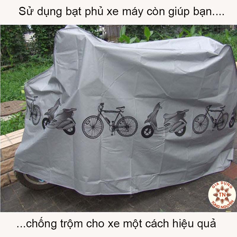 Bao Phủ/Trùm Xe Máy(Xe Đạp) Chống Mưa/Nắng Cực Tiện Lợi [PHỦ XE MÁY]