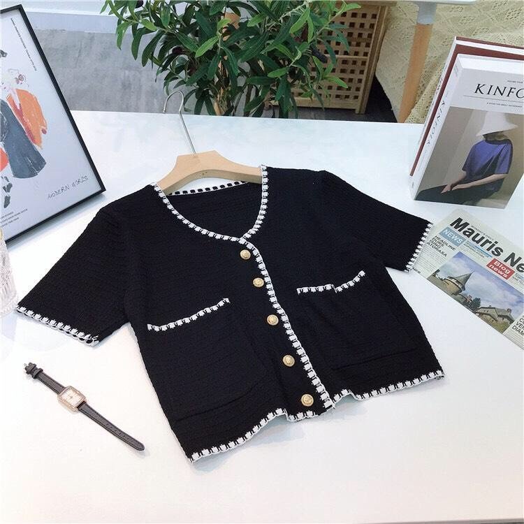 Mặc gì đẹp: Sành điệu với Áo Choàng Len BiShoJo Áo Cardigan Dệt Kim Cổ Chữ V Lưng Cao Thời Trang Mùa Thu Cho Nữ