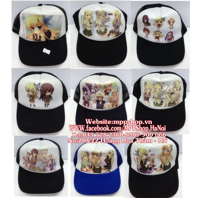 Mũ nón anime boku mẫu ngẫu nhiên .màu ngẫu nhiên( xanh.vang. hồng]