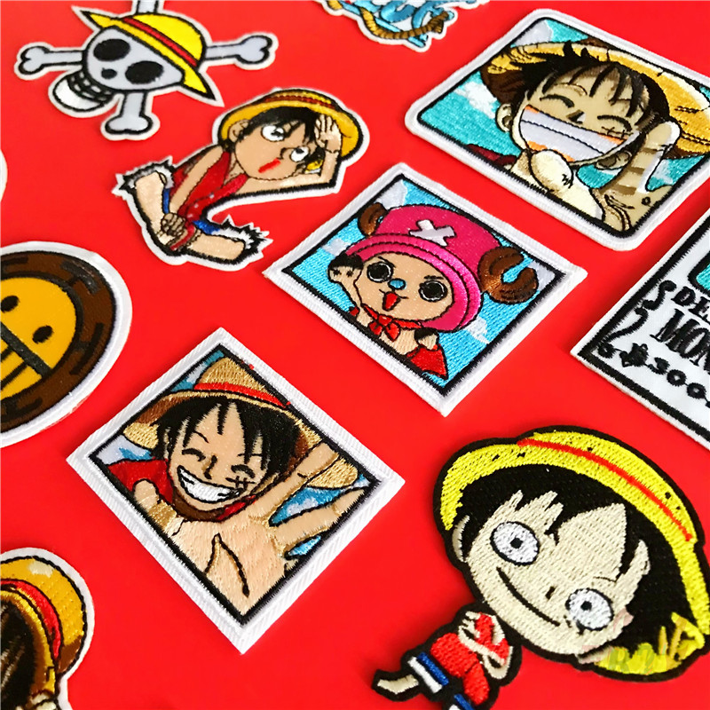 ♚ One Piece：King of The Sea Series 01 - Anime Iron-On Patch ♚ 1Pc Luffy / Chopper / Nami / Zoro / Robin / Law DIY Sew on Iron on Badges Patches