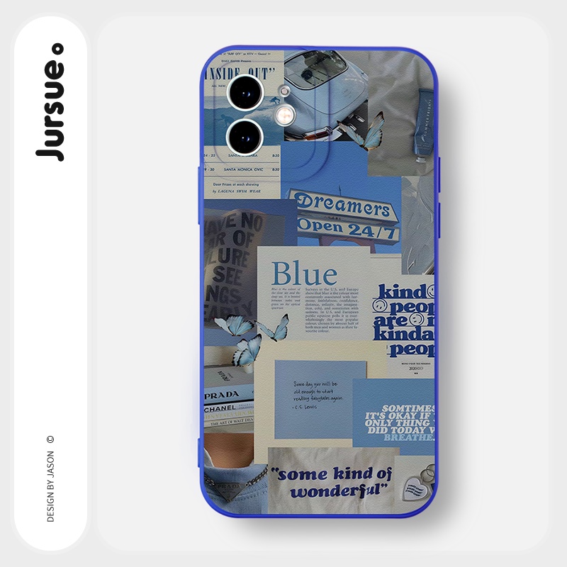 Ốp lưng JURSUE silicon mềm chống bẩn hình dễ thương đẹp cho iPhone 13 12 11 Pro Max SE 2020 X XR XS 8 7 ip 6S 6 Plus Y1925