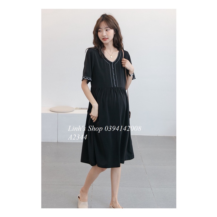 Váy Bầu Đầm Bầu Chất ĐẸP Siêu Mát A2344