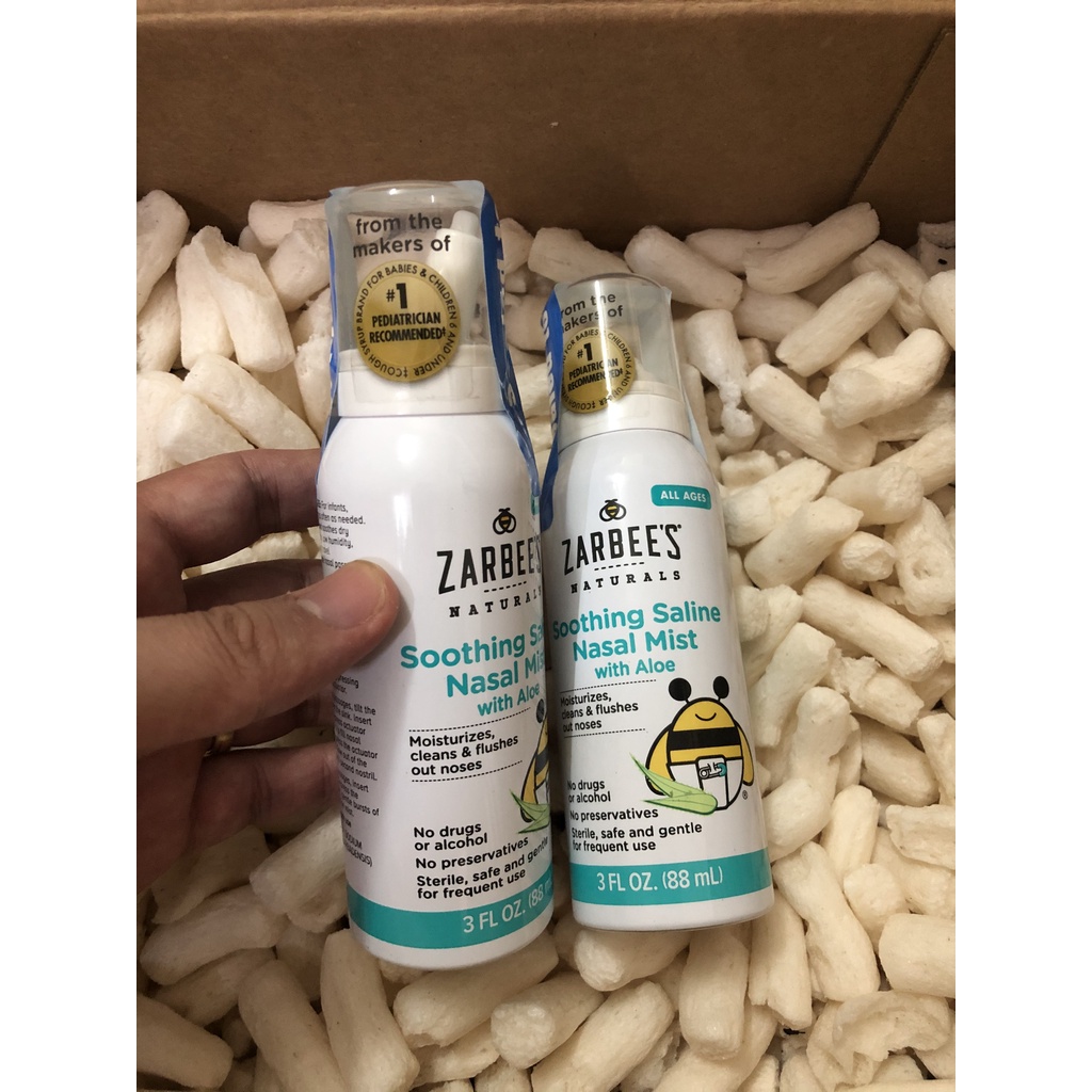 Xịt mũi lô hội Zarbee đẩy đờm 88ml Mỹ