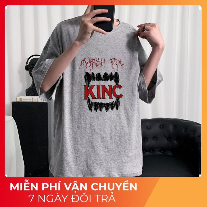 [BLUE05626] - Áo thun tay lỡ in chữ KINC ⚡ FREESHIP + ẢNH THẬT ⚡ mang phong cách teen Hàn Quốc Chưa Có Đánh Giá